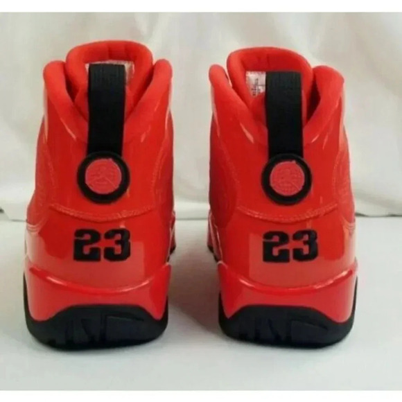 Nike Size 10 Air Jordan 9 Retro Chile Red Black Mens CT8019-600 Lace Up Sneakers - Picture 12 of 12